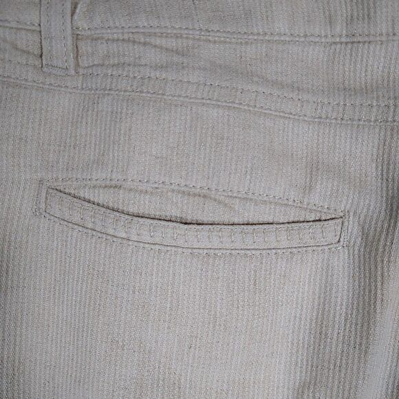 PER UNA Linen Lyocell Straight Leg Trousers Biege 32/28.5 Sz US 8 Clean Girl EUC - Picture 6 of 9